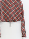 OUDE WAAG 25 Early Autumn Plaid Short Shirt OW-OW-25PF-ST01C1BU062-LHGW (BU062 Blue and Red Plaid)